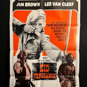 Kid Vengeance 1977 One Sheet Movie Poster Blaxploitation Jim Brown Lee Van Cleef